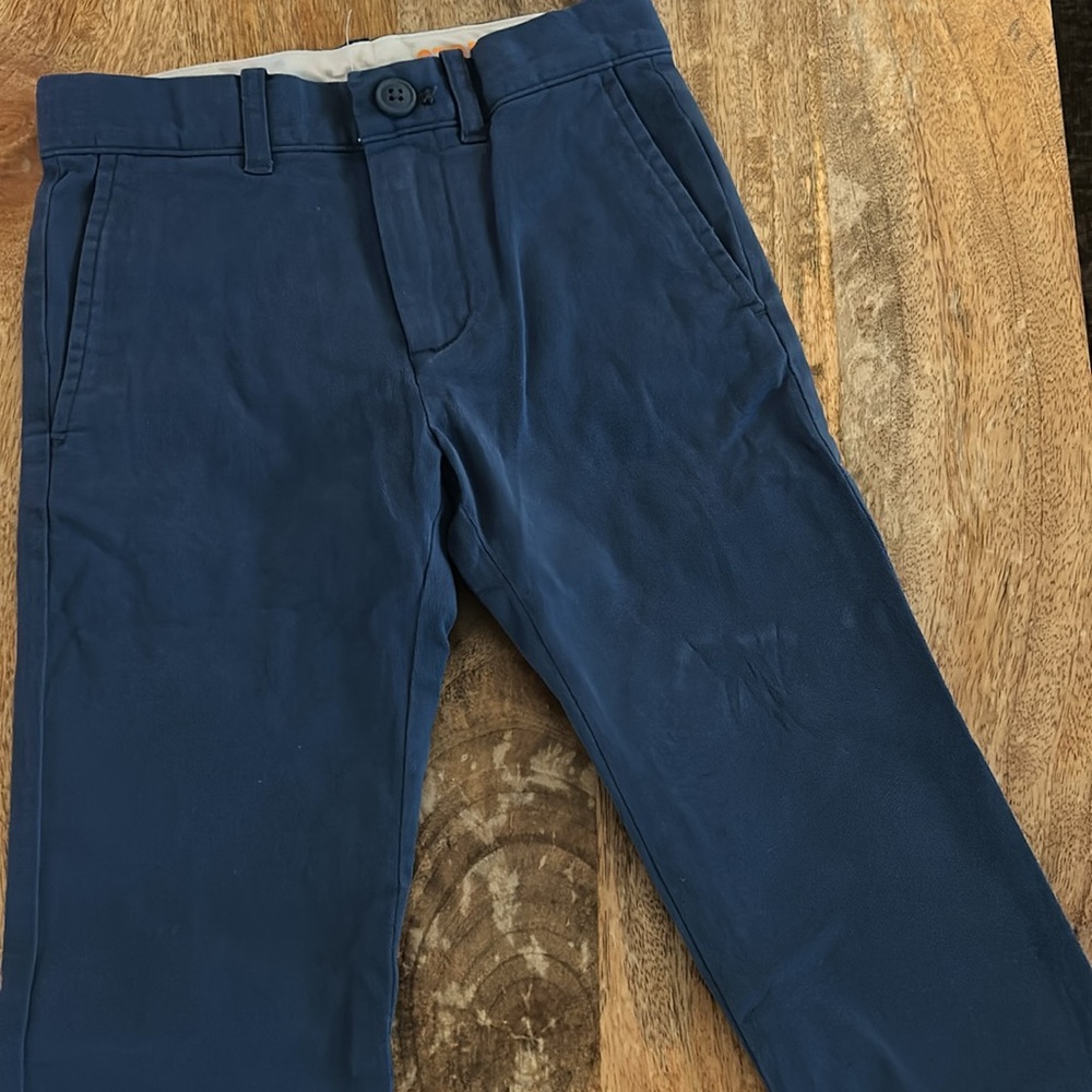 J Crew Crewcuts Boys 770 straight fit stretch chino pant AZ588 Blue Size 5